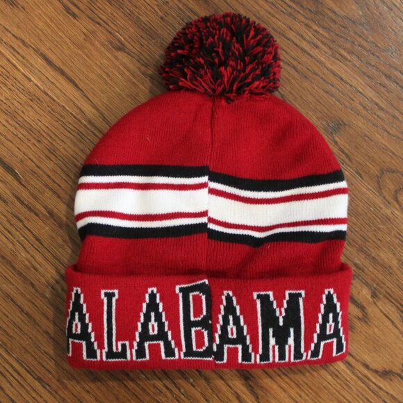 NWOT Alabama Insulated Toboggan Black/Red Pompom Unisex - Picture 2 of 6
